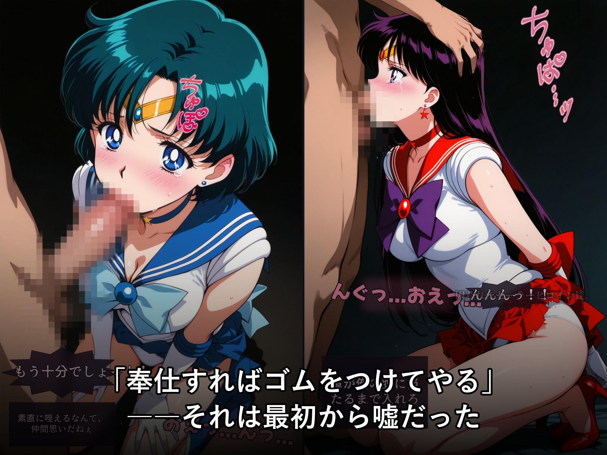 囚われたセーラーヒロイン達。囚人のジレンマ  「仲間を救うには、自分の体を差し出すしかなかった――」 - サンプル画像 2