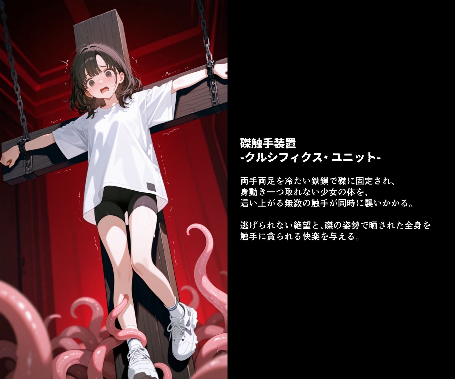 触手ノ生贄 -逃げ惑う少女達は拉致され、絶望の凌●連鎖に堕ちる- - サンプル画像 7