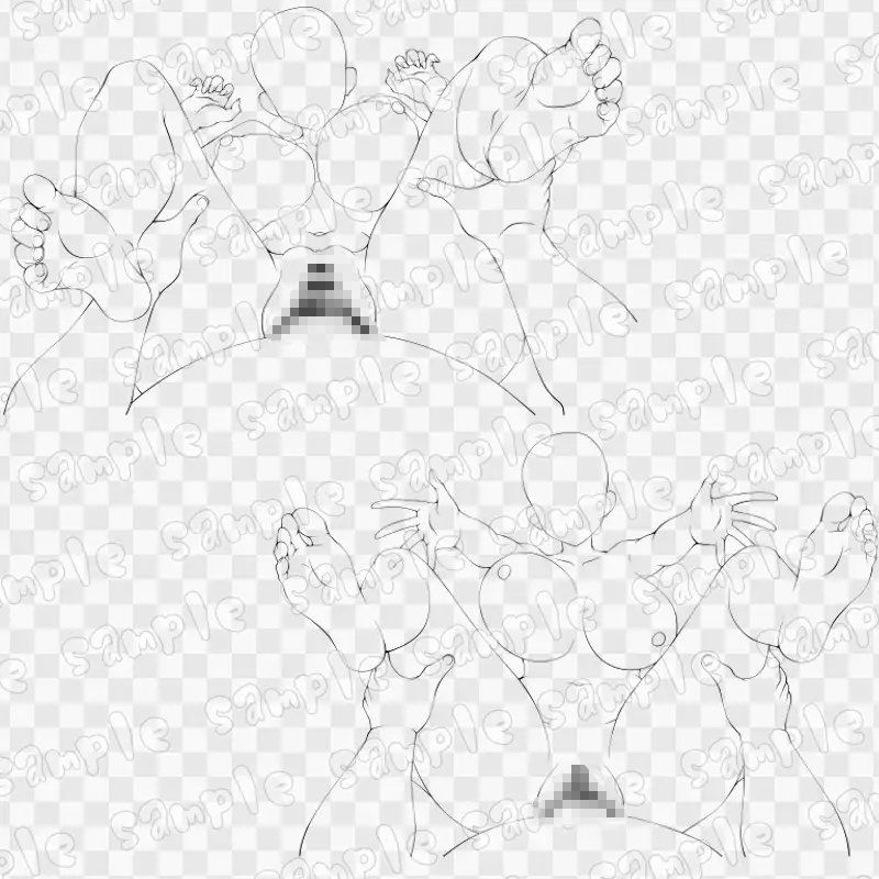 線画素材集［手］84 - サンプル画像 3