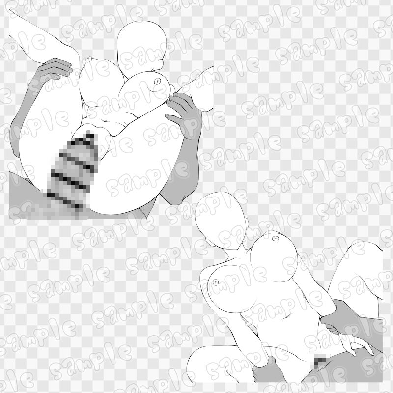 線画素材集［手］86 - サンプル画像 1