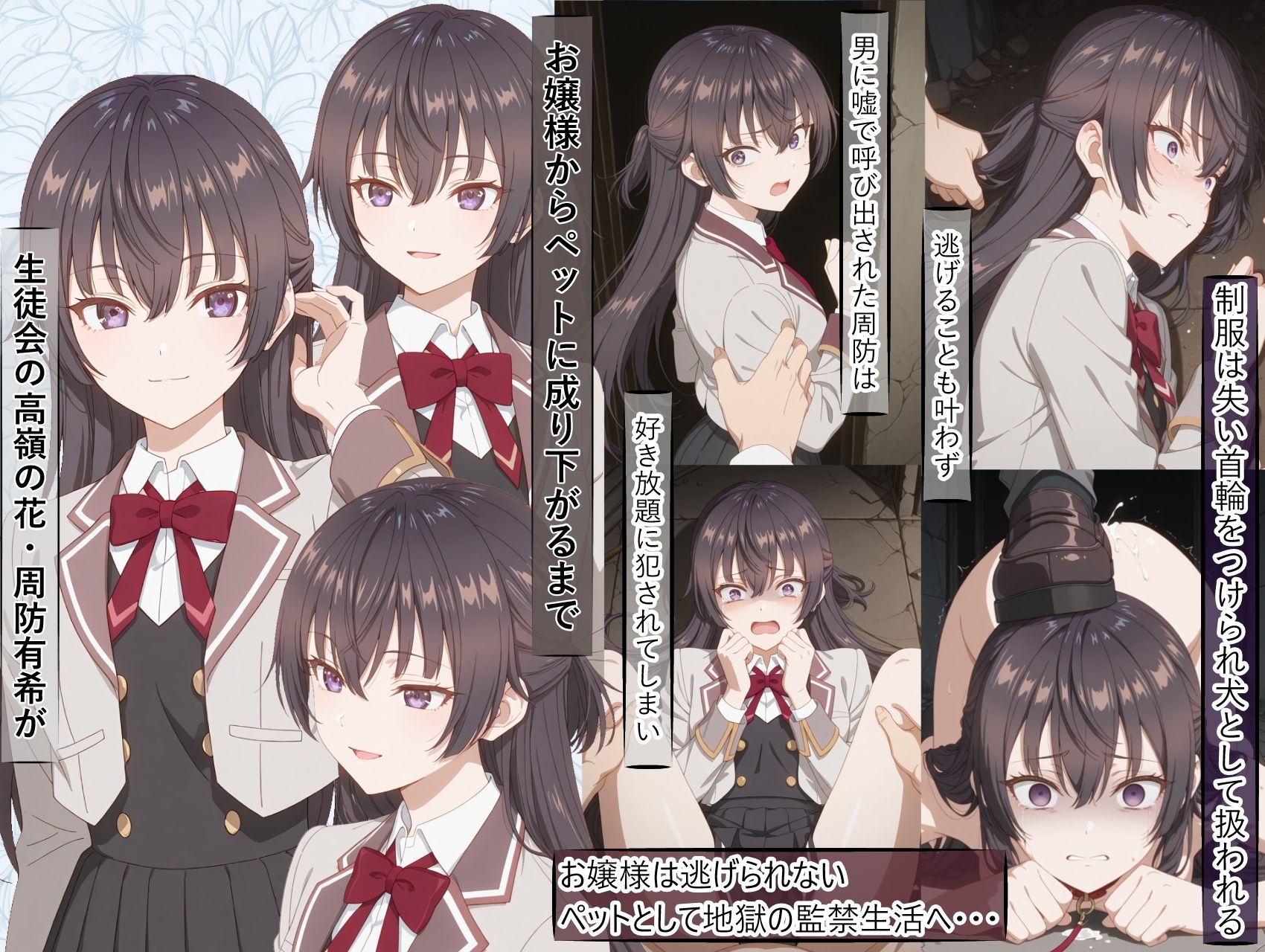 お嬢様の周防有○がペットとして地獄の監禁生活に堕ちるまで - サンプル画像 1