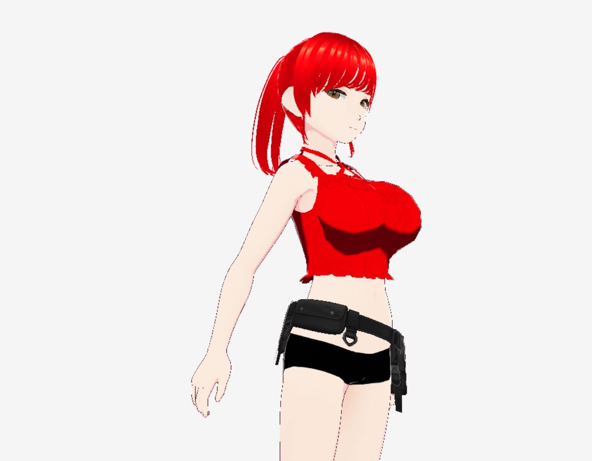 赤髪の美女戦士（セリフなし  3DCGモデル  イラスト集） - サンプル画像 4