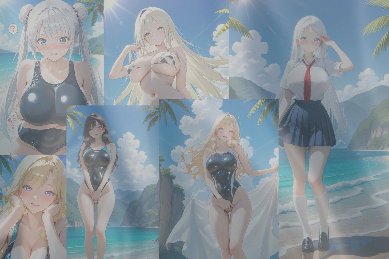 爆乳学生・巨乳女教師が呪いで強●発情！修学旅行先が妊娠しないと出れない島だった件 〜同級生種付け孕ませ乱交地獄〜 - サンプル画像 1