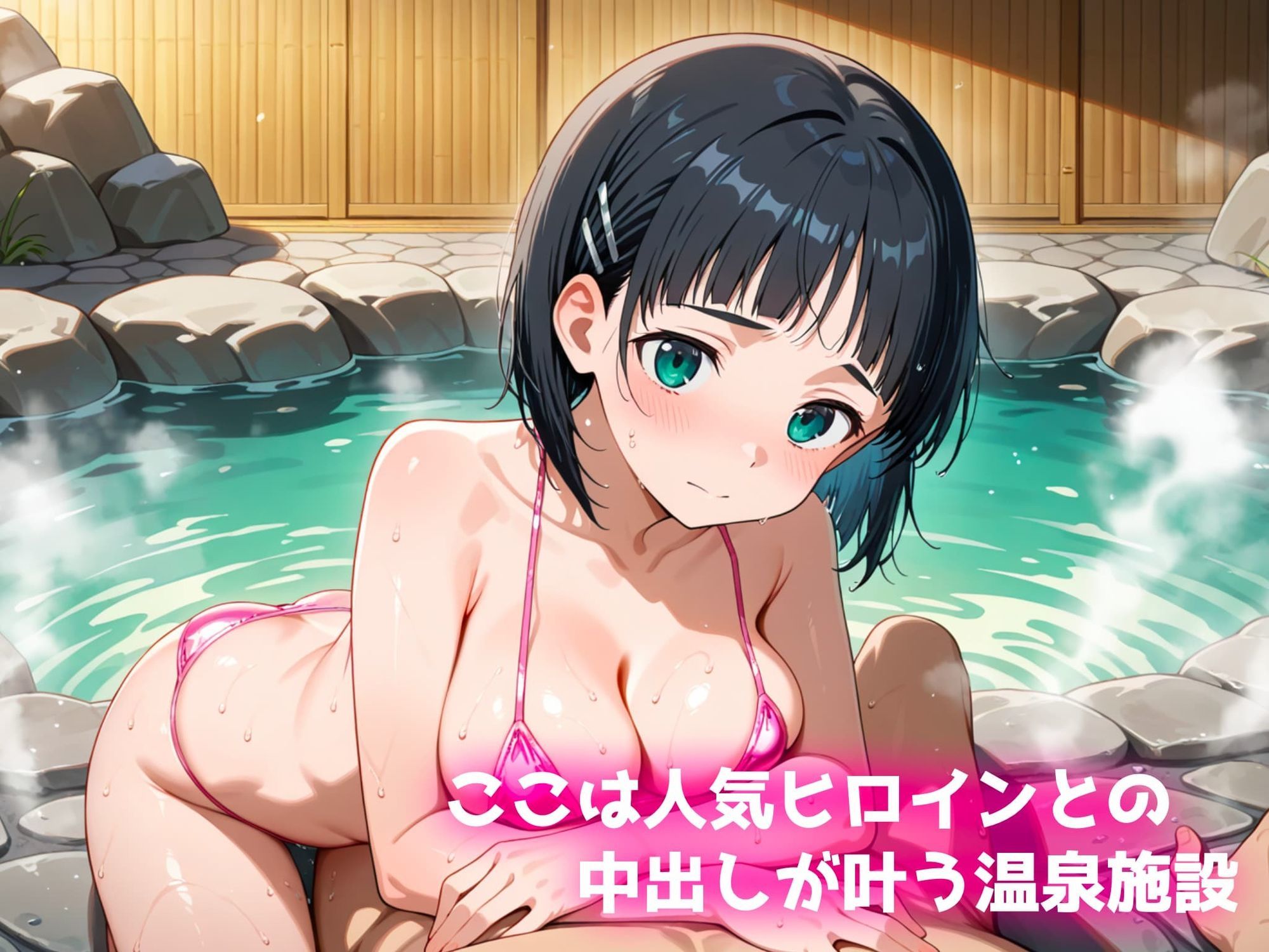 中出し温泉〜ヒロインの湯〜桐ヶ谷直葉編 - サンプル画像 1