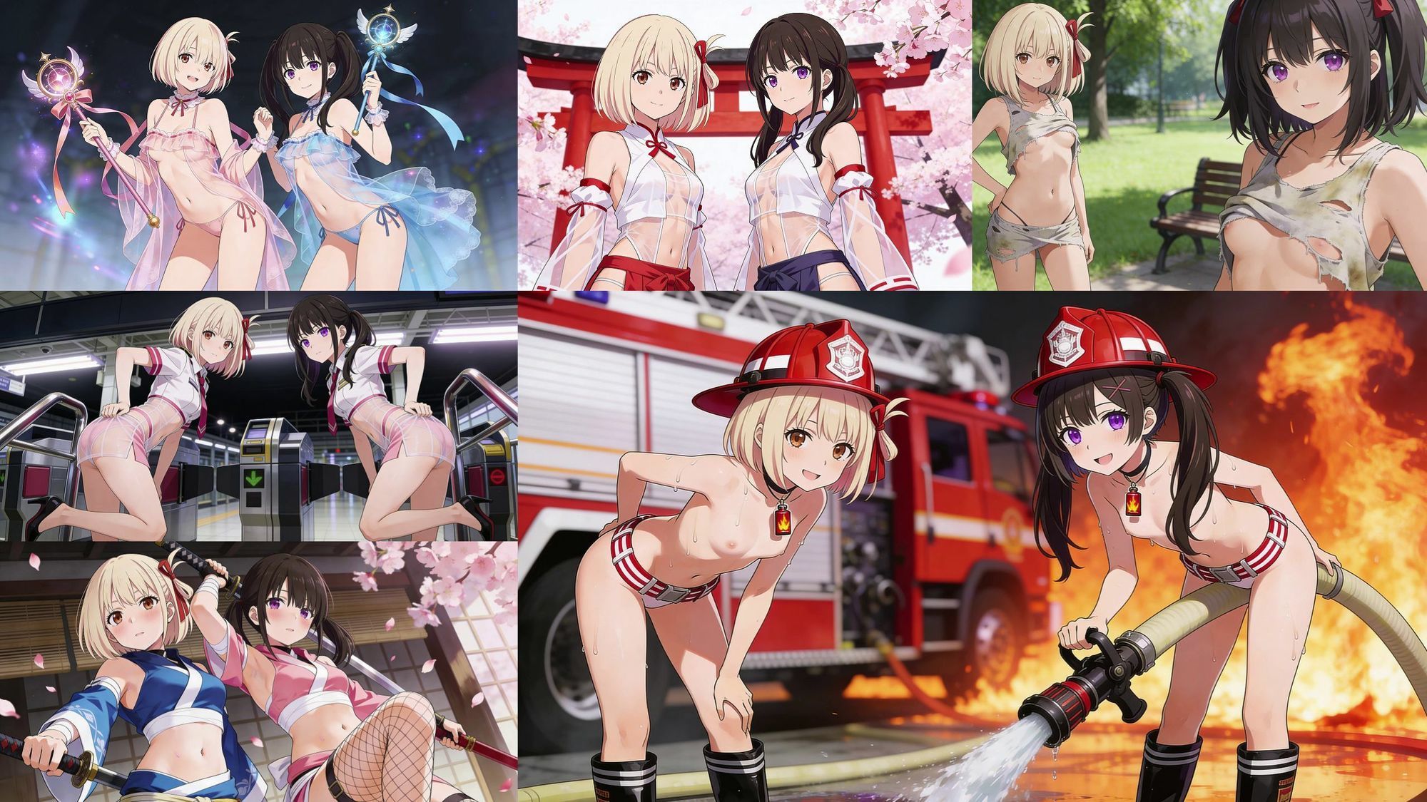 とりあえず自分のおかずの為に、作ったイラストまとめてみました。  リコリス編  レベル4 - サンプル画像 1