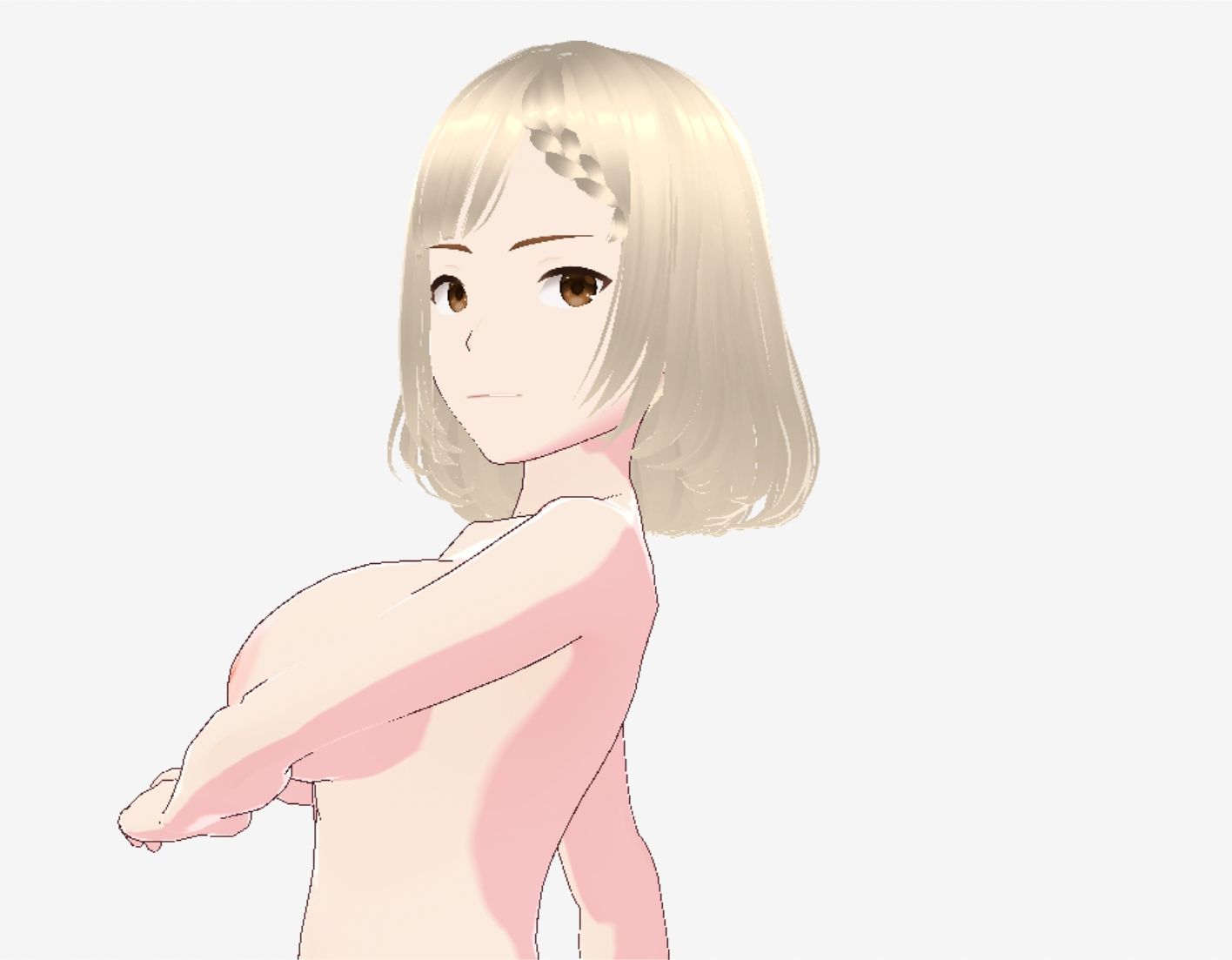 金髪の浴衣の和風美女（セリフなし  3DCGモデル  イラスト集） - サンプル画像 6