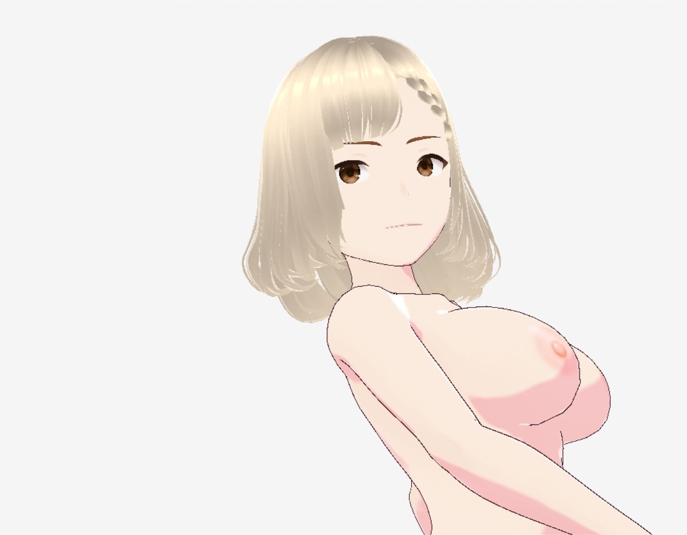金髪の浴衣の和風美女（セリフなし  3DCGモデル  イラスト集） - サンプル画像 7
