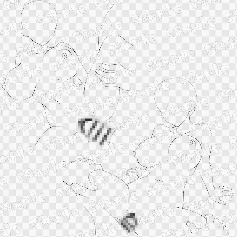 線画素材集［手］90 - サンプル画像 3