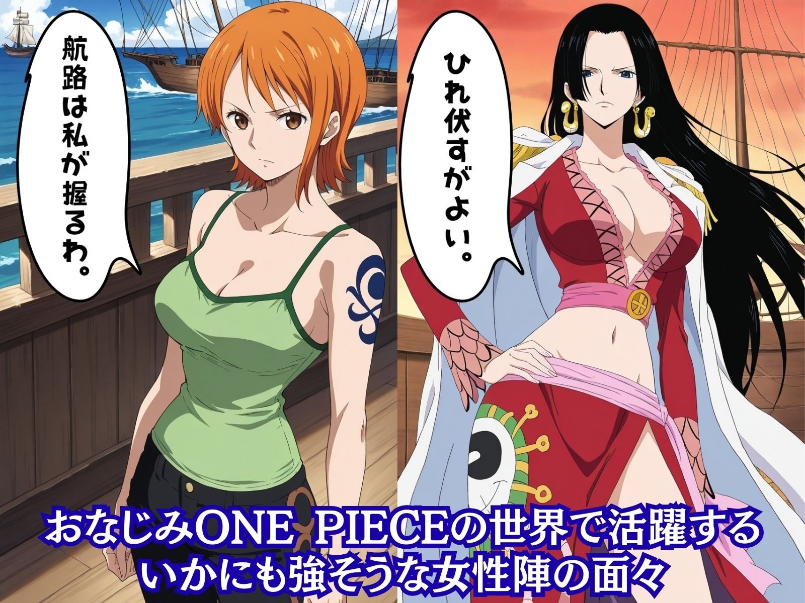 もしも男勝りでかっこいい属性の女性を〇〇の力で強●的に快楽堕ちさせたら？ONE PIECE編 - サンプル画像 1