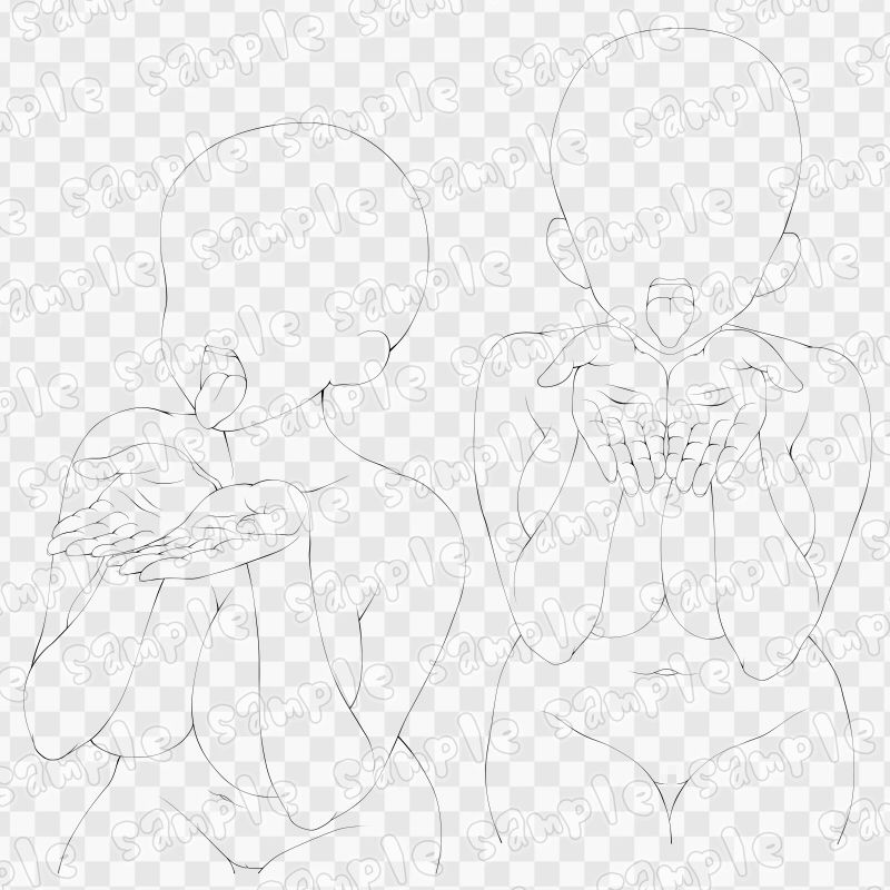 線画素材集［手］96 - サンプル画像 2