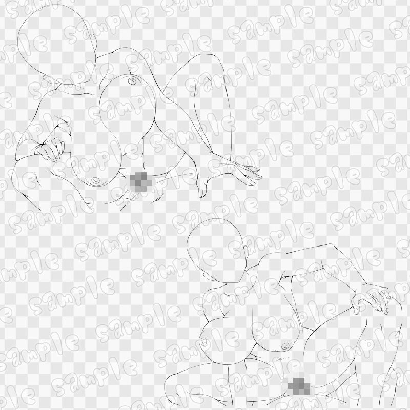 線画素材集［手］100 - サンプル画像 3