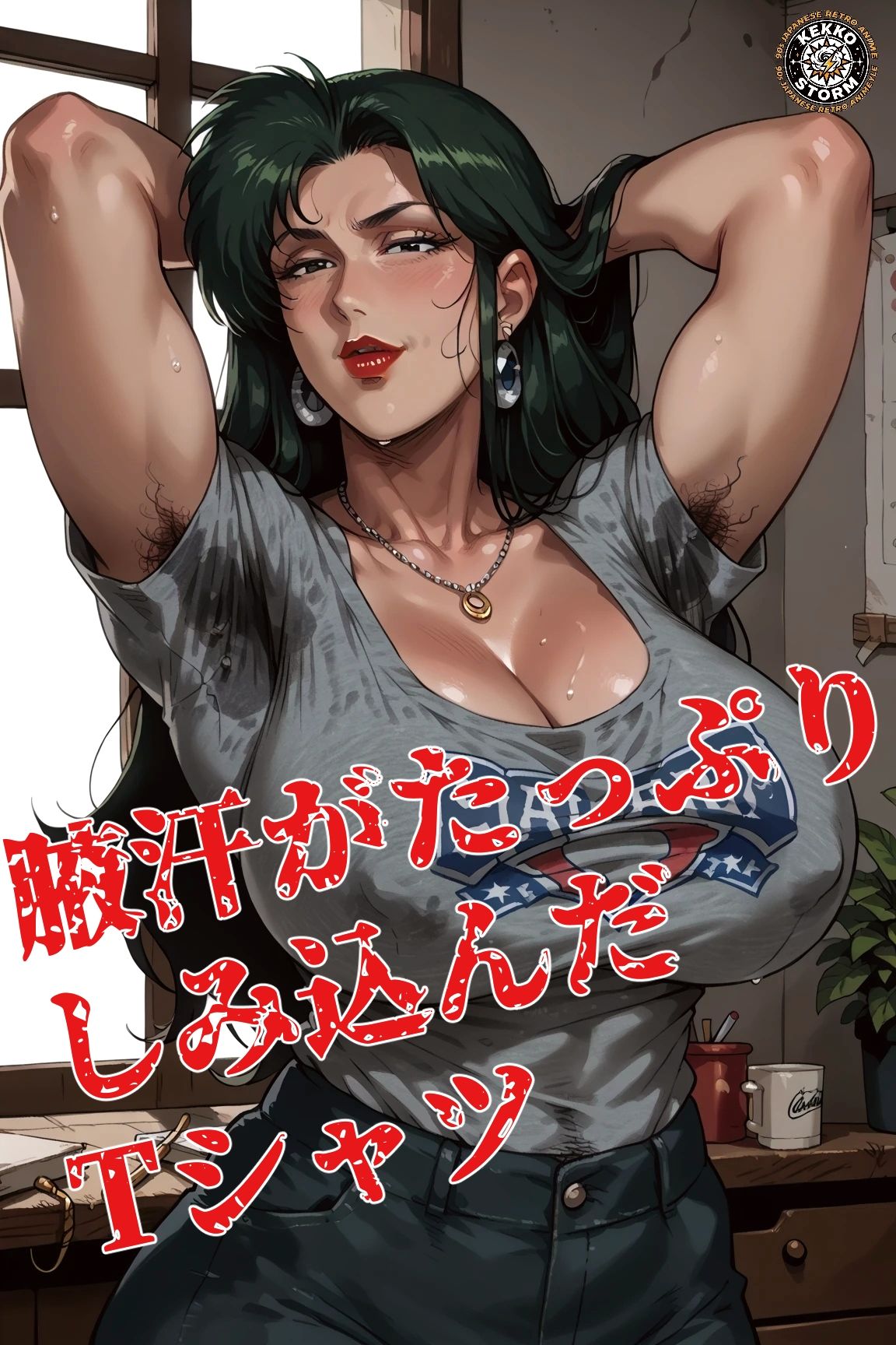 腋汗女01 - サンプル画像 1