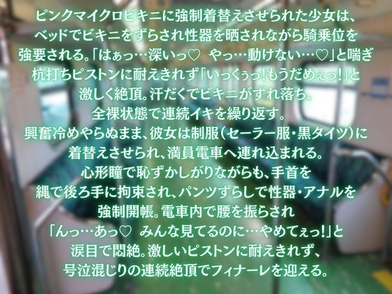 制服少女の電車羞恥 - サンプル画像 1