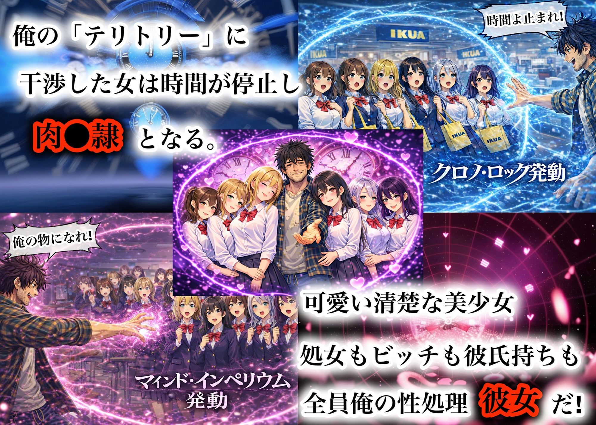 時間停止能力を手に入れた就職氷河期こどおじ、無双して令和女子校生を好き放題犯●まくる！-テリトリー展開！『惚姦愛嬲』- - サンプル画像 3