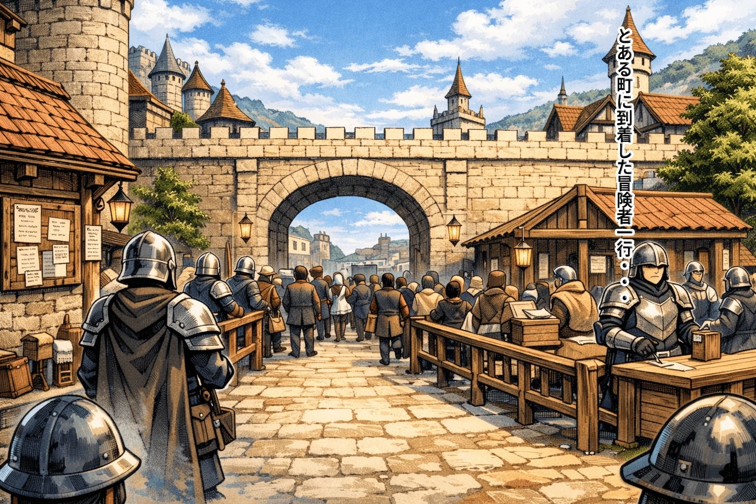 冒険者一行検問所 屈辱の身体検査！？ - サンプル画像 1