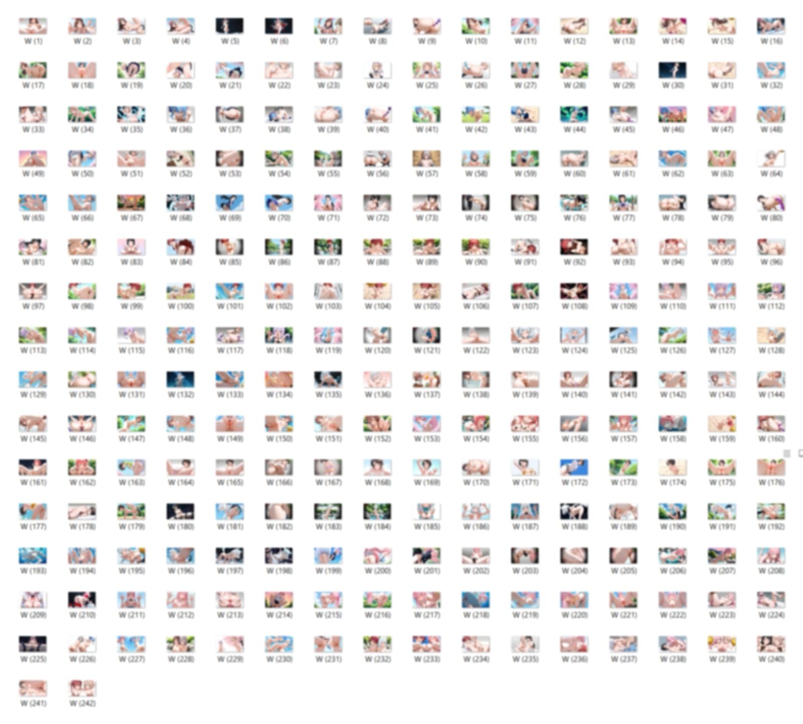 【女性のみ】13キャラ イラスト集 （500枚） - サンプル画像 3