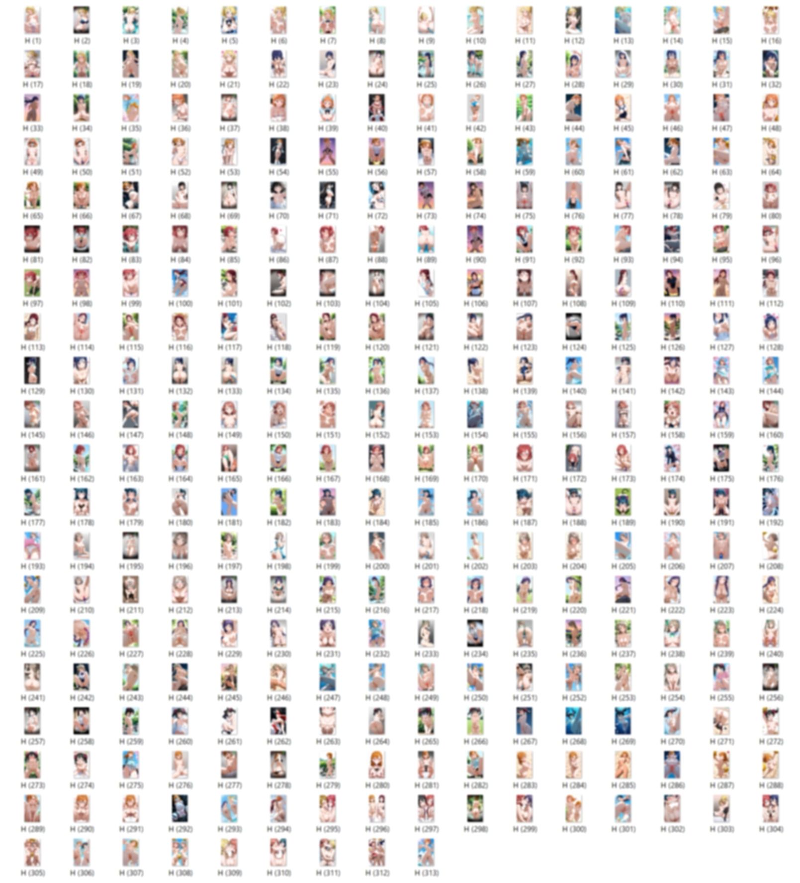 【女性のみ】16キャラ イラスト集 （500枚） - サンプル画像 2