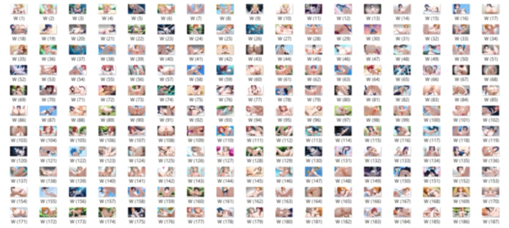 【女性のみ】16キャラ イラスト集 （500枚） - サンプル画像 3