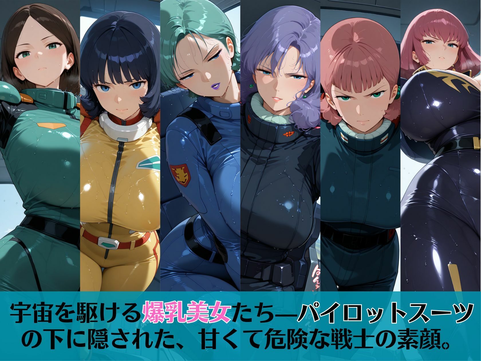 爆乳の恋人たち of Zガ〇ダム えっちな音がコックピットに響くパイロットスーツ編 - サンプル画像 1