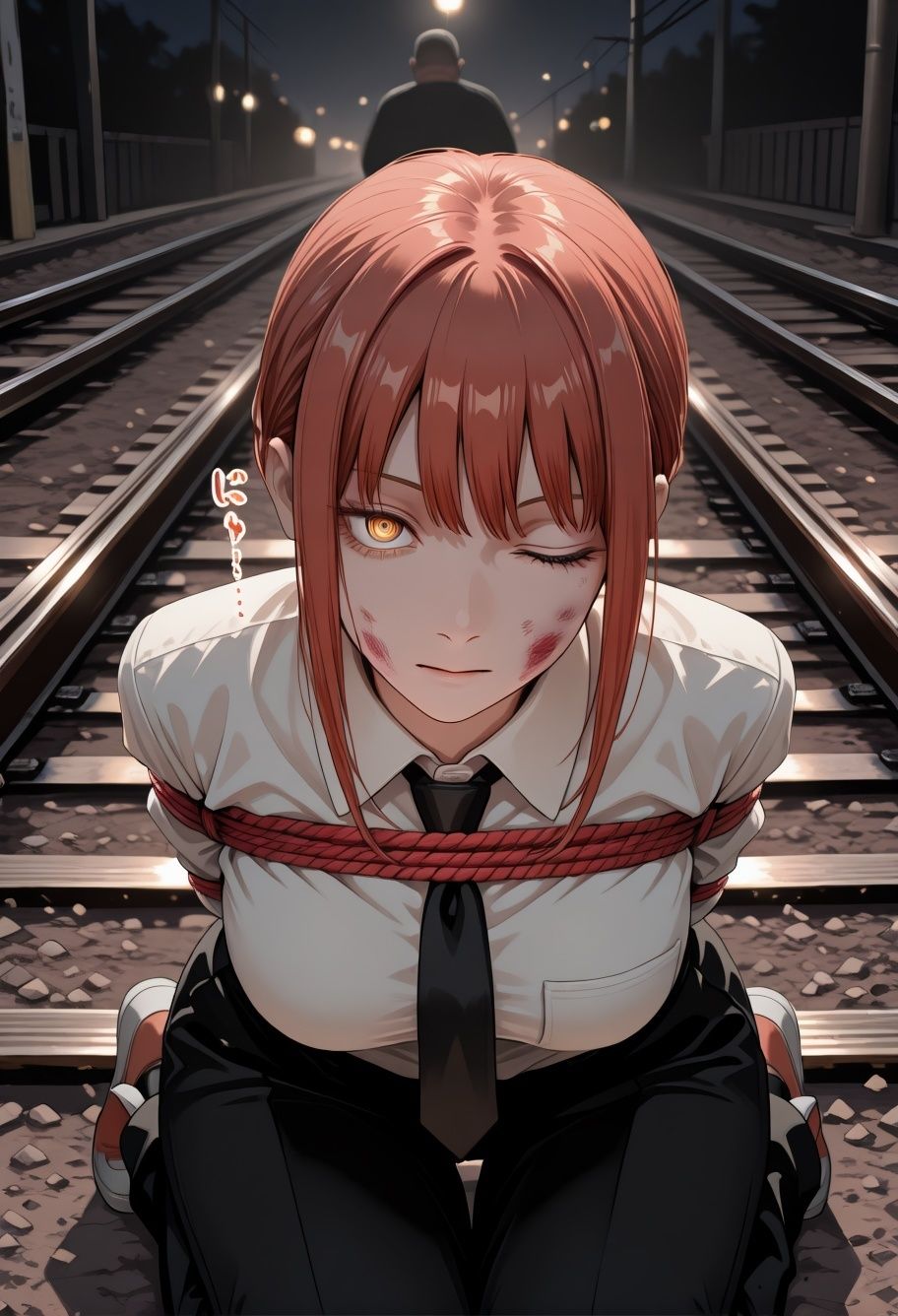 チェン？？ーマンパロディマ？？マ電車凌●！痴●拘束線路絶頂ぶっかけ連続イキシチュエーションCG集99枚 - サンプル画像 5