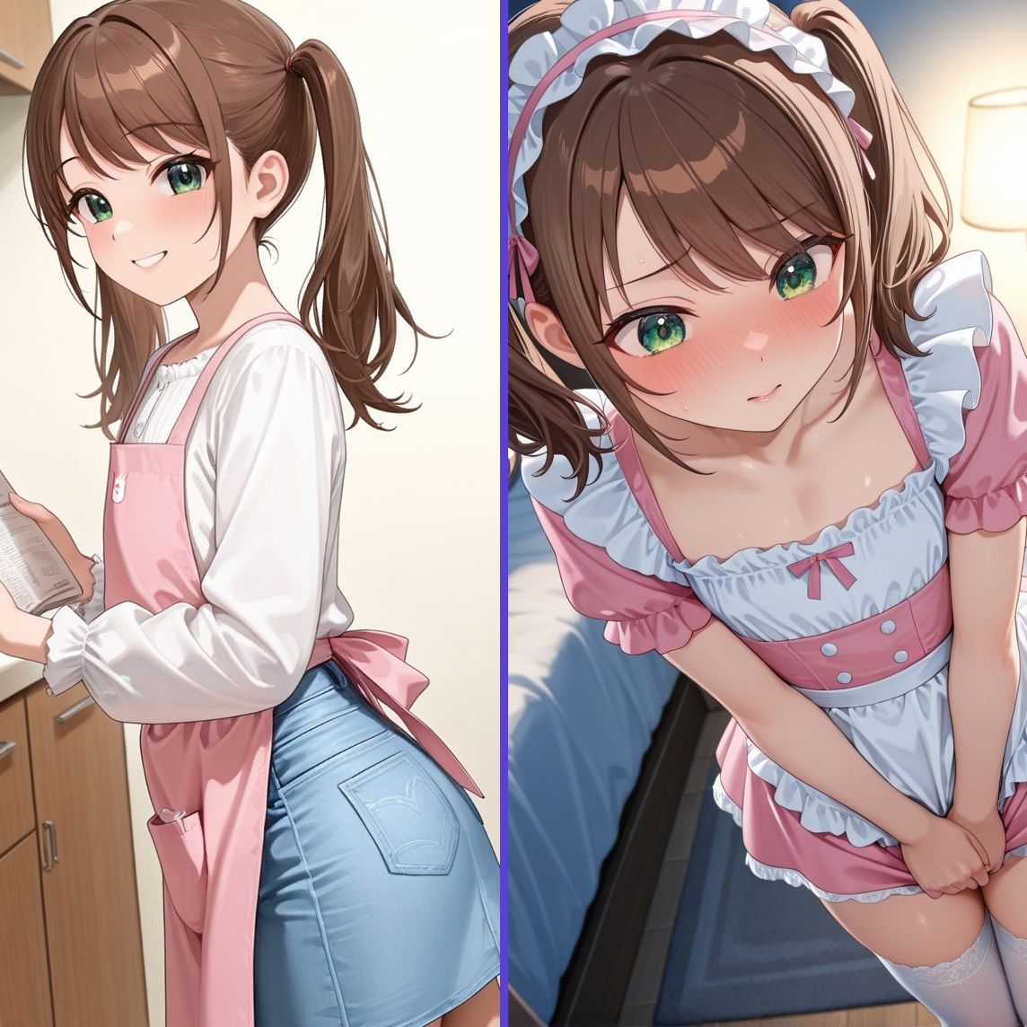 咲とエプロン - サンプル画像 1