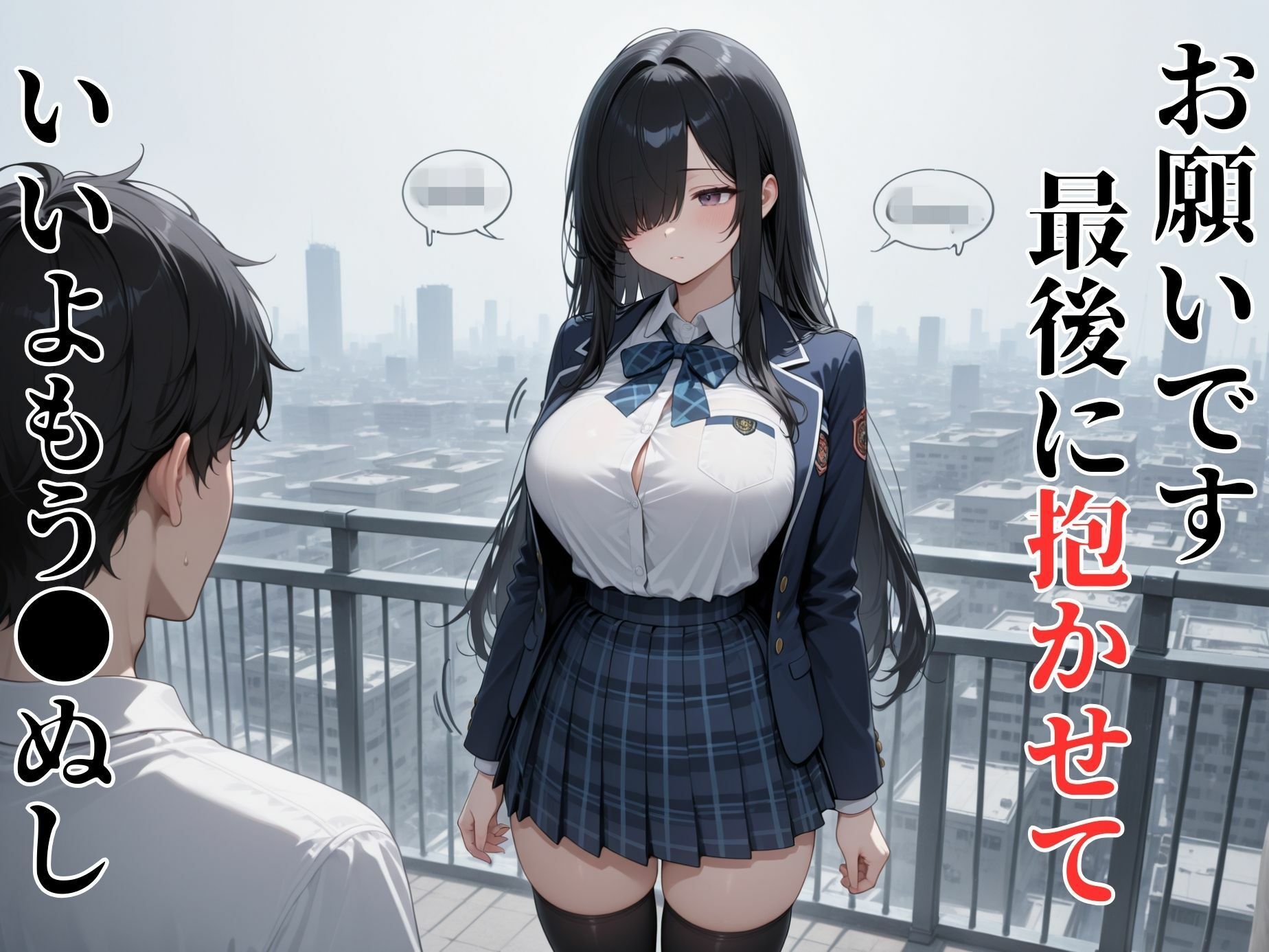 死ぬ前にヤらせて。自●直前の女子校生にえっちを懇願する童貞男子 - サンプル画像 2