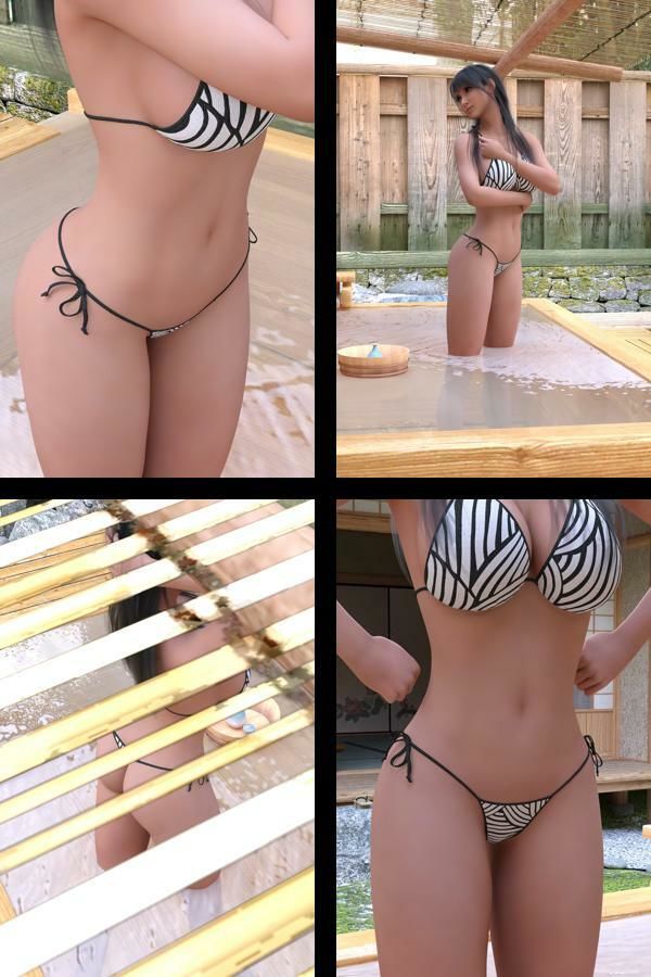 才色兼備の万能女性格闘家 霧島 愛唯の水着モデル風写真集Onsen_02 - サンプル画像 1