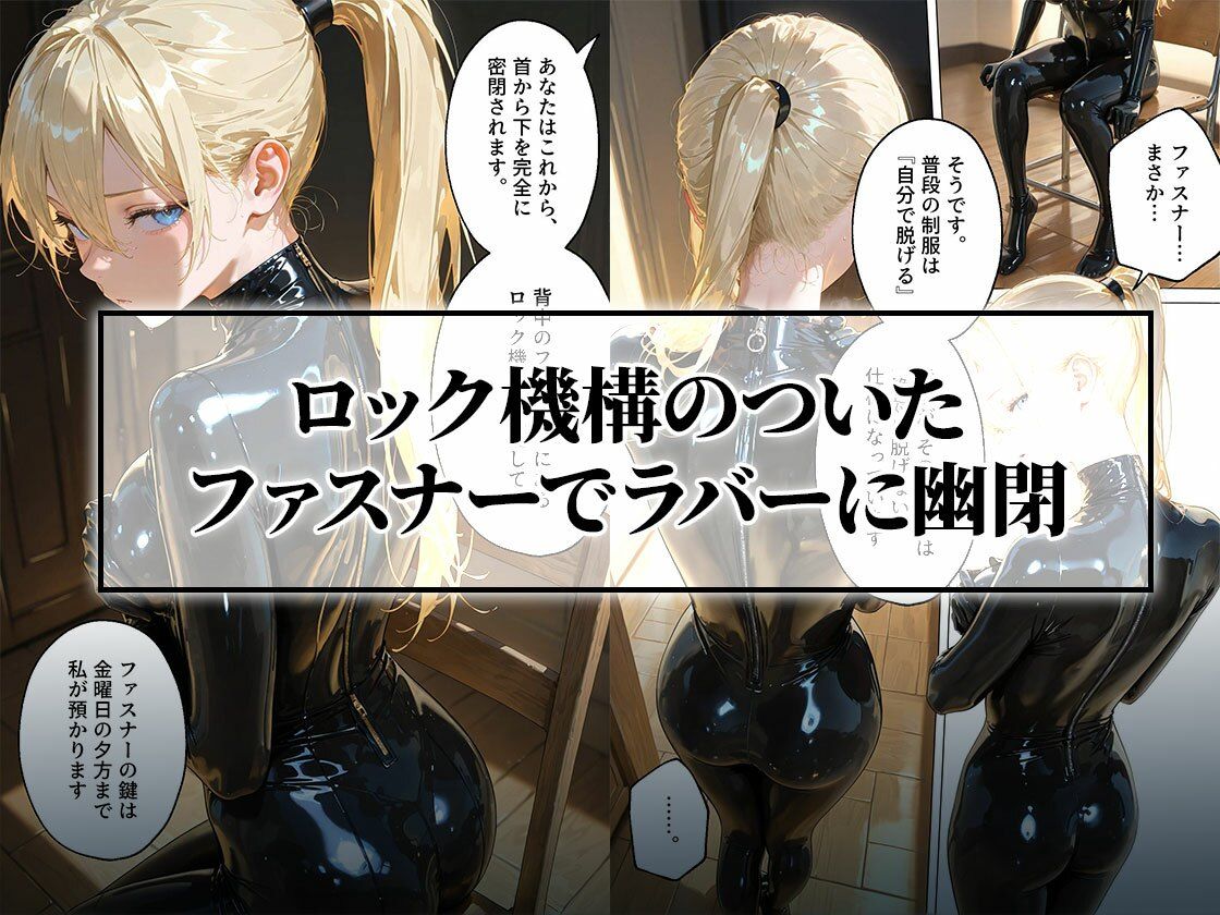【わからせ週間】月曜日のラバースーツ密閉＆絶頂編｜護謨学院 - サンプル画像 2