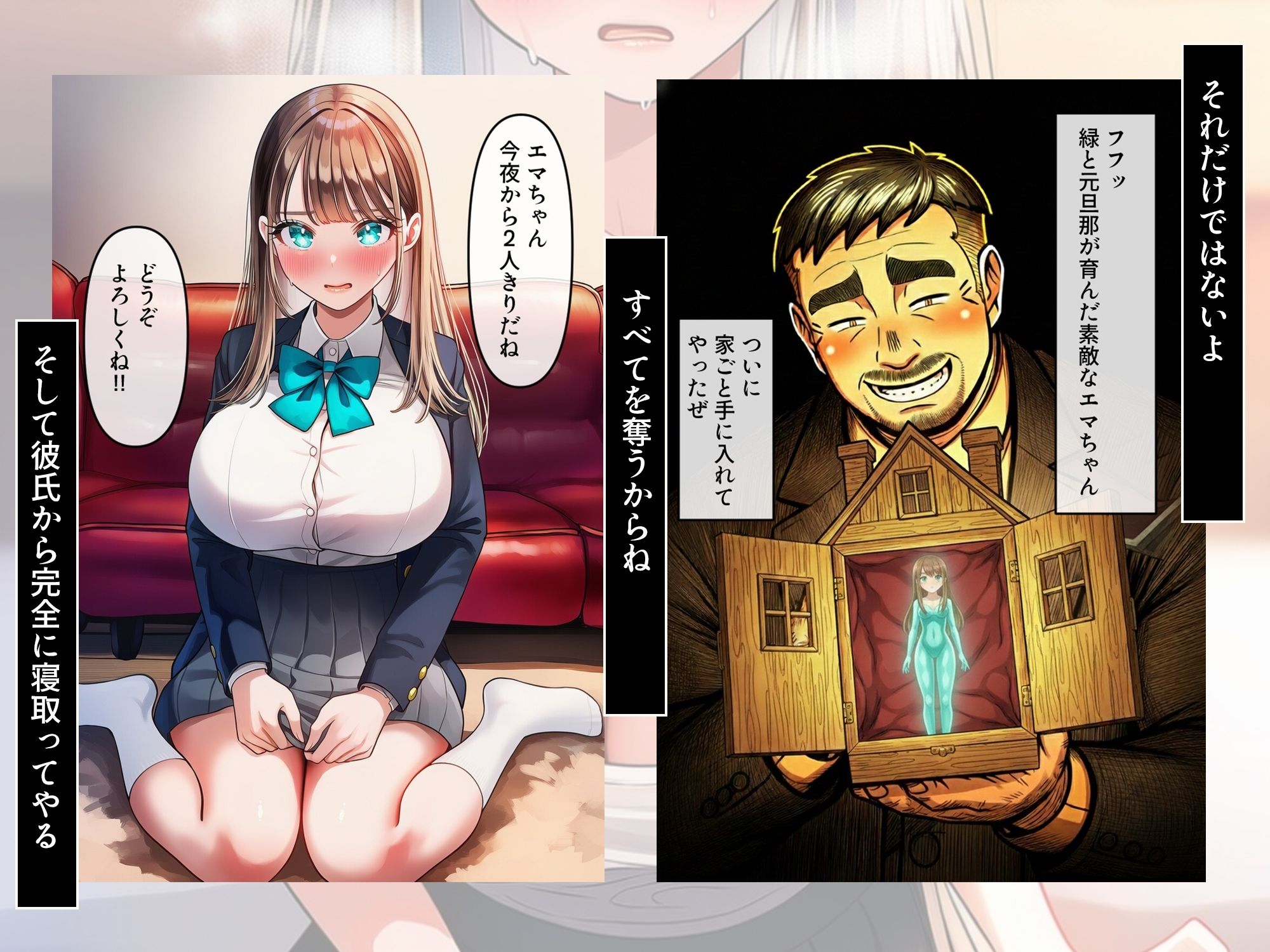 ターコイズアイズの巨乳ハーフ彼女を彼氏から寝取った話 - サンプル画像 9