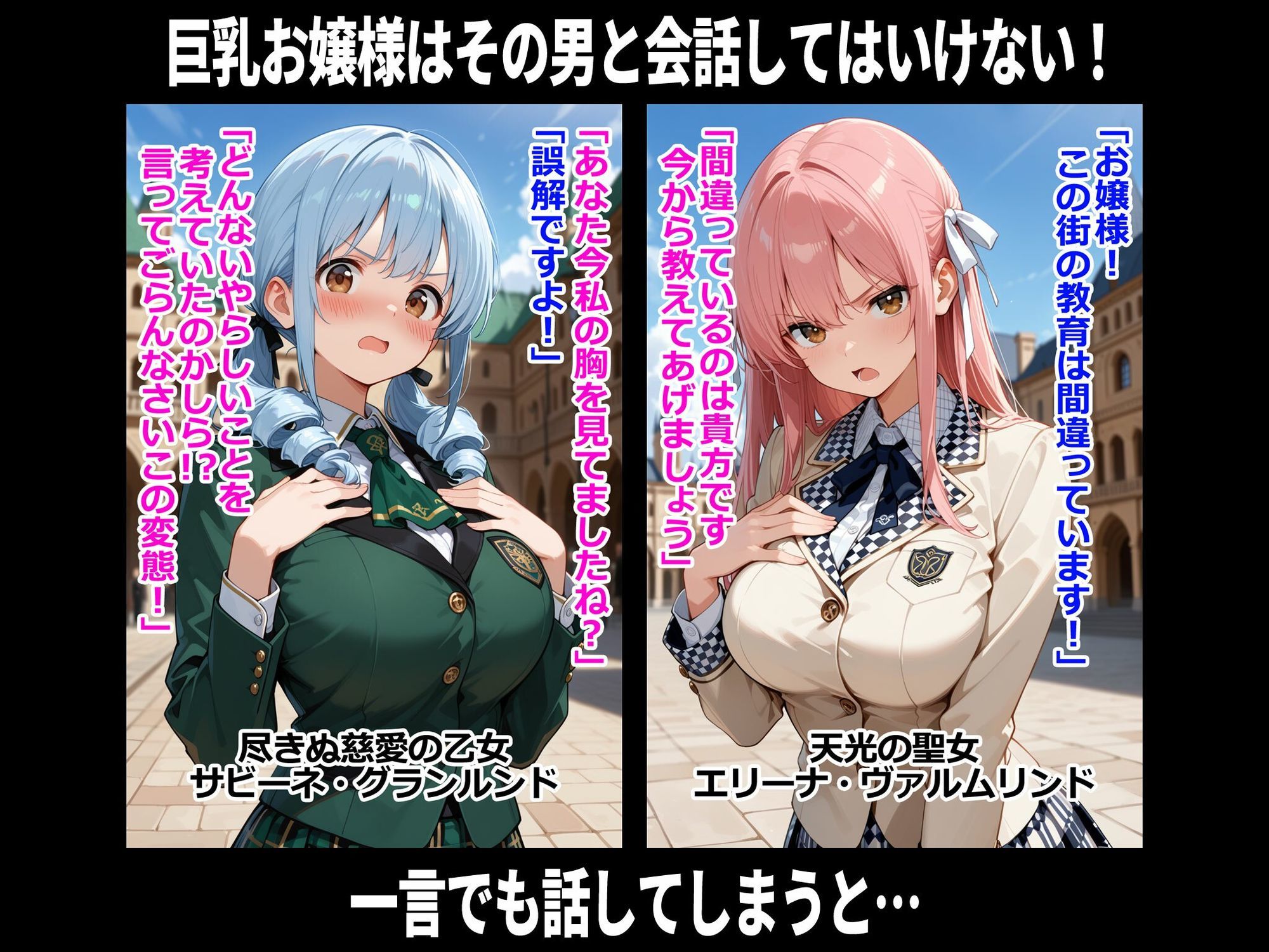 巨乳お嬢様はその男と会話してはいけない2 即堕ち2コマ - サンプル画像 2