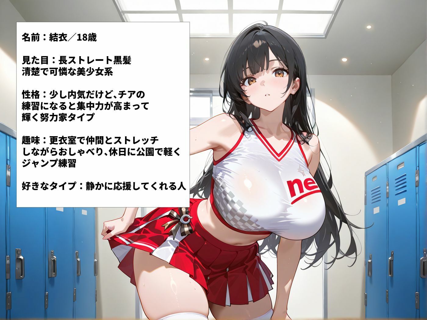 巨乳チアガール部員3人とあまあまなラブラブセックス - サンプル画像 1