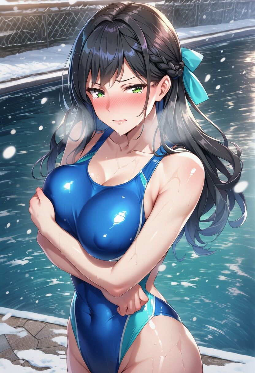 真冬の寒中水泳 〜ハイレグ少女の試練〜 - サンプル画像 1