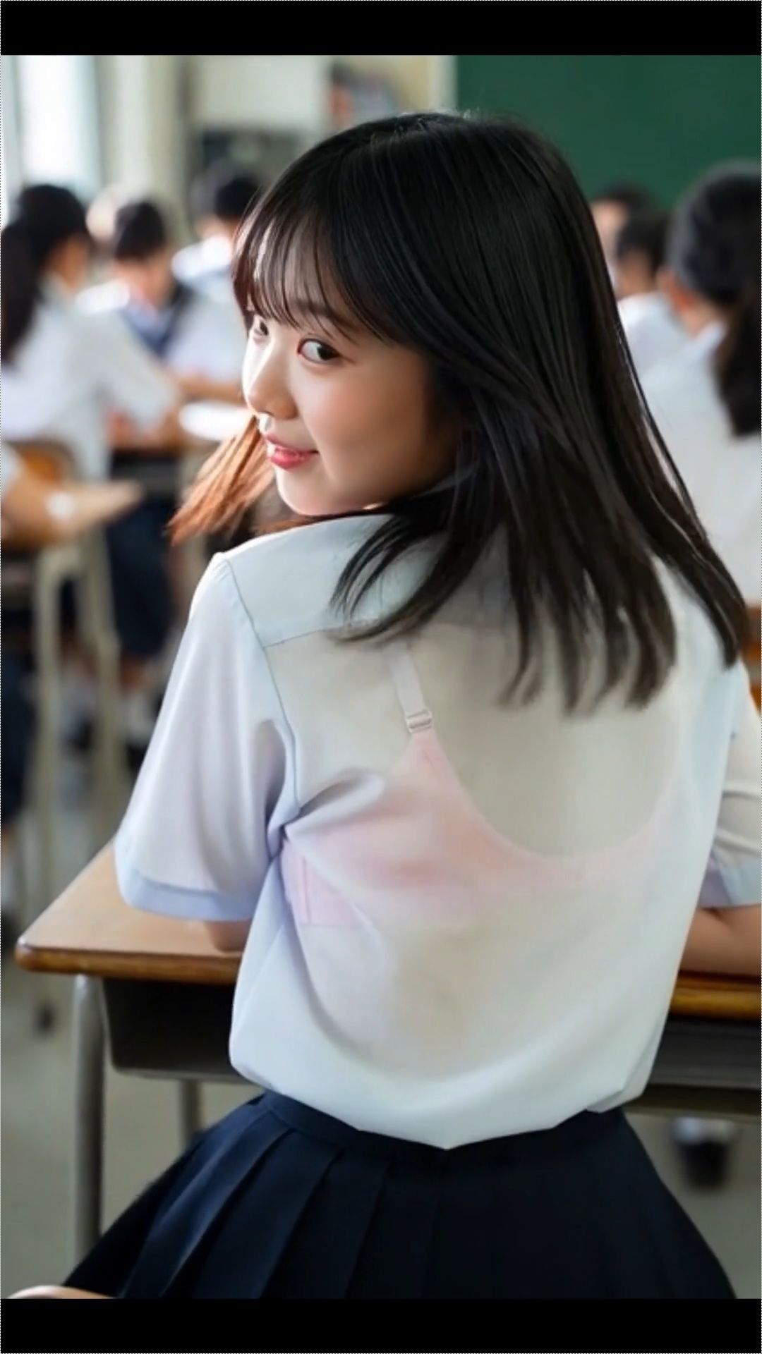 JK ローアングルカメラ 盗撮 パンチラ 逆さ撮り 階段 ブラチラ 女子学生 制服 かわいい - サンプル画像 8