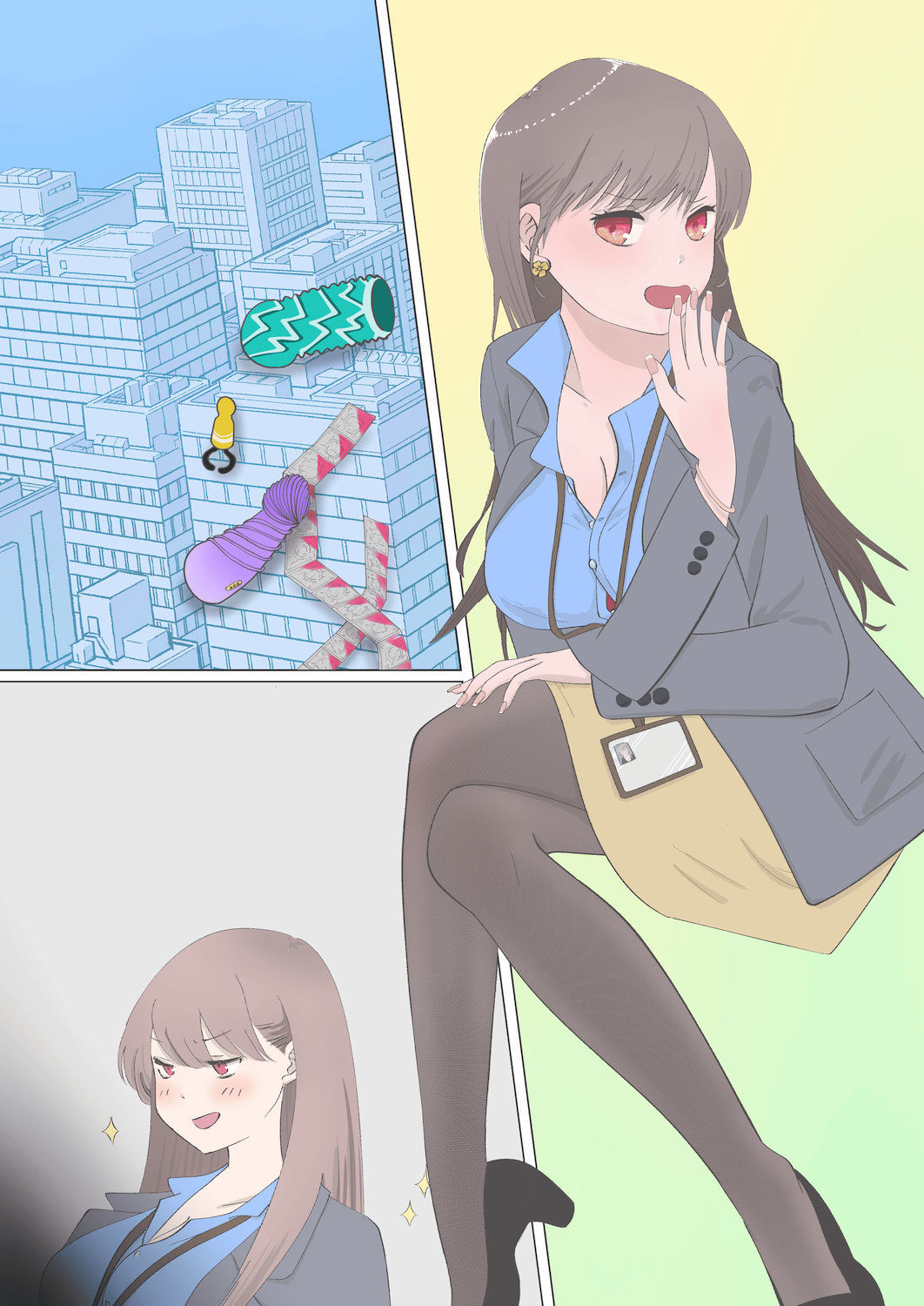 エリート社畜女子、淫語クイズで逆さ雑魚アクメ（はーと） - サンプル画像 2