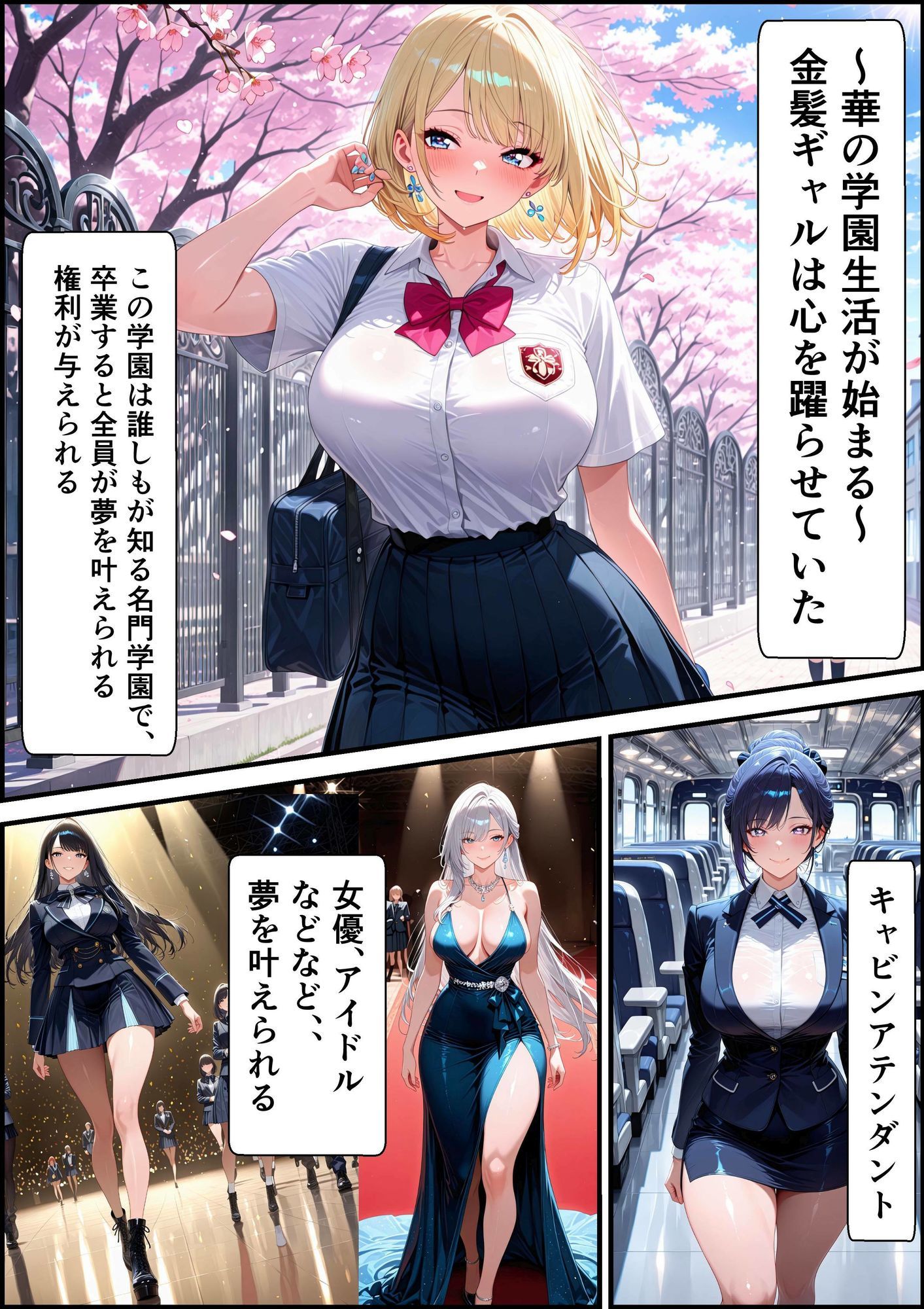 白ギャル女子校生  キモおじ専用肉便器学園  〜入学偏〜 - サンプル画像 1