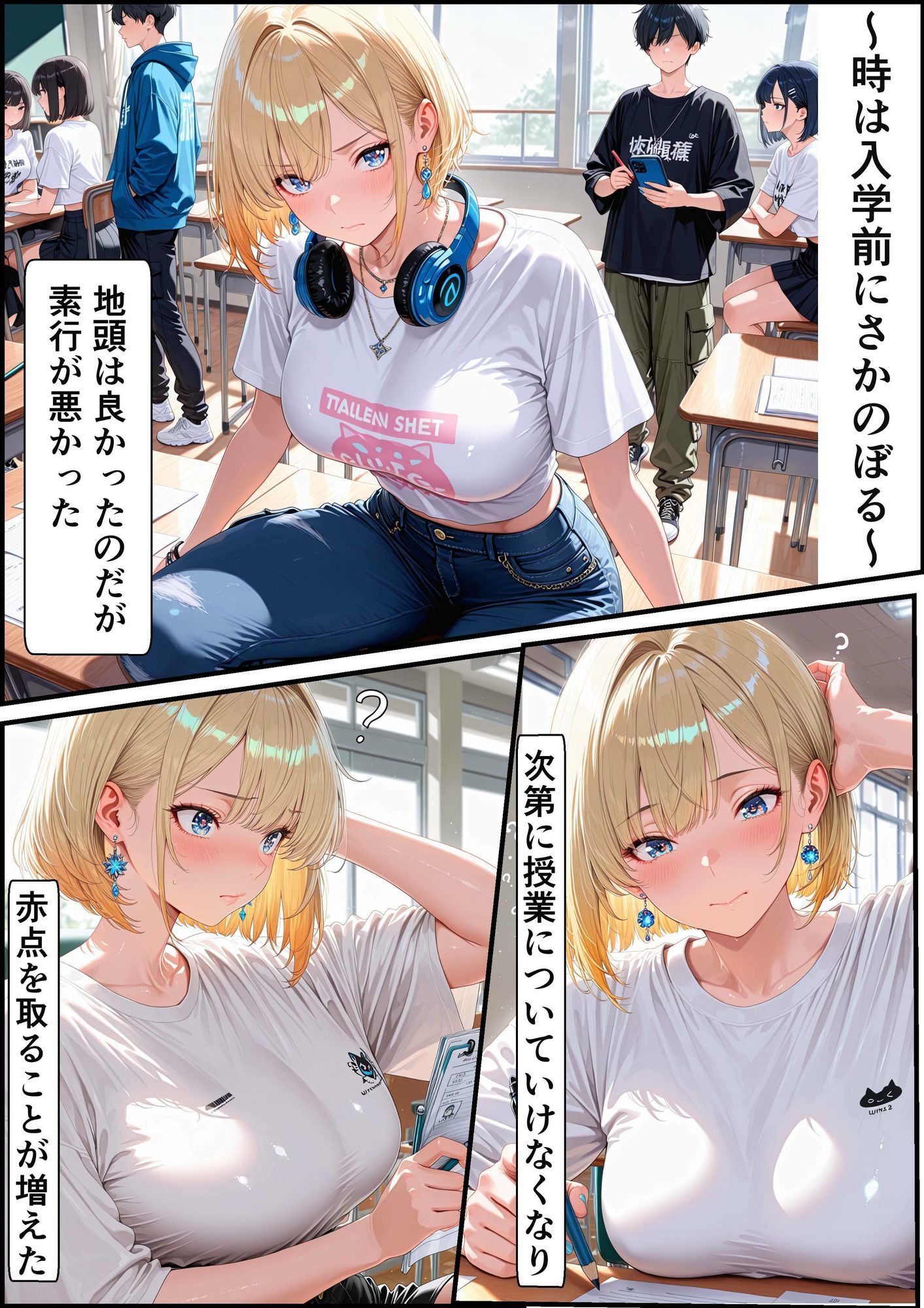 白ギャル女子校生  キモおじ専用肉便器学園  〜入学偏〜 - サンプル画像 3