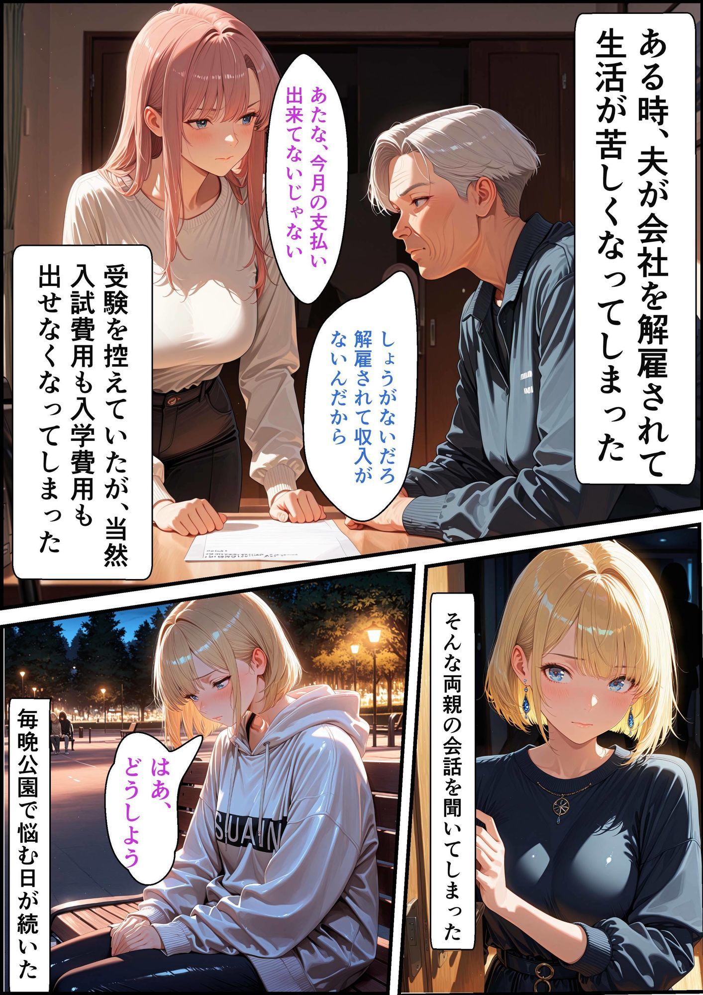 白ギャル女子校生  キモおじ専用肉便器学園  〜入学偏〜 - サンプル画像 4