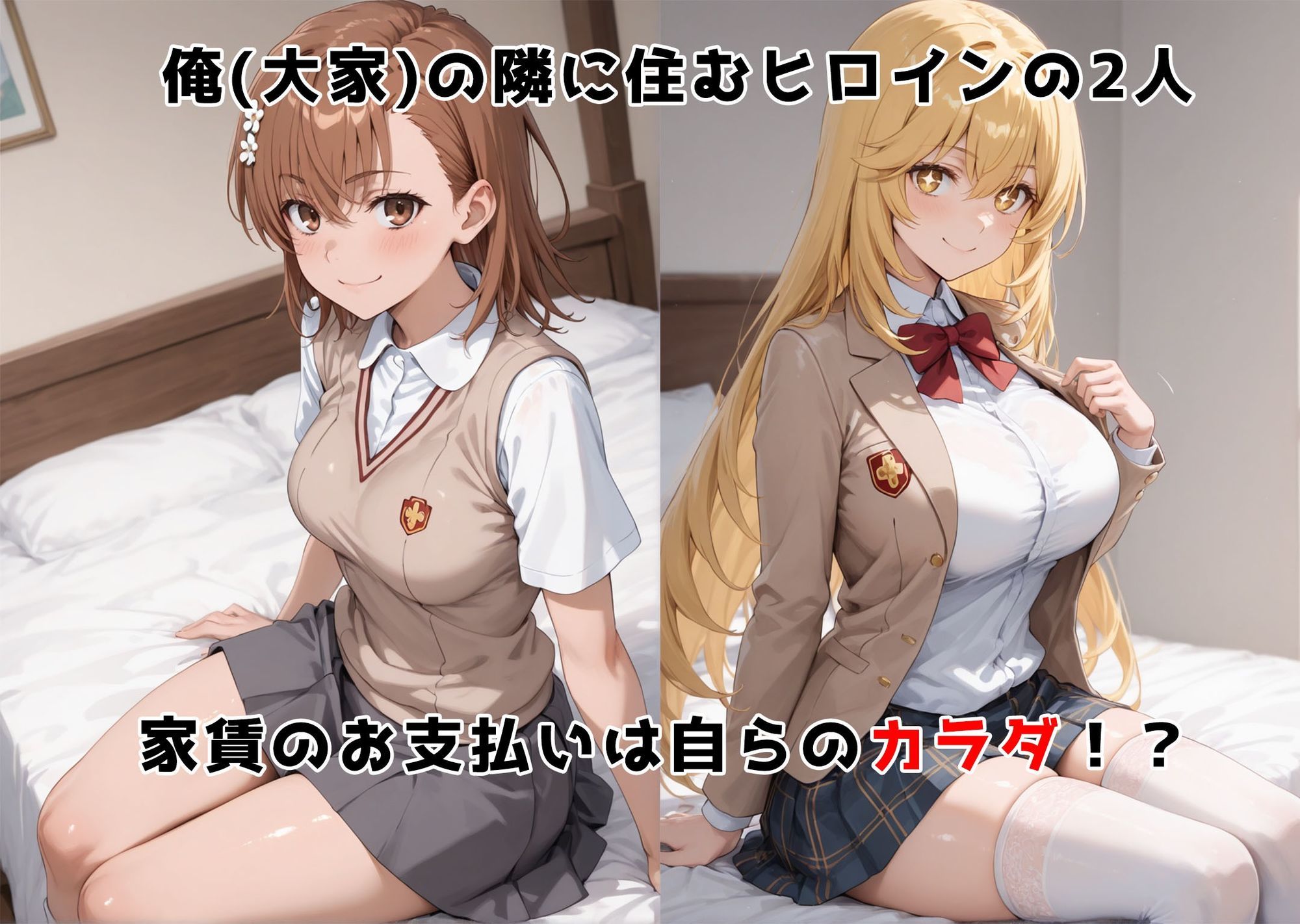 チン体奉仕契約〜大家への家賃は私達のカラダ〜御〇美琴・食〇操祈 - サンプル画像 2