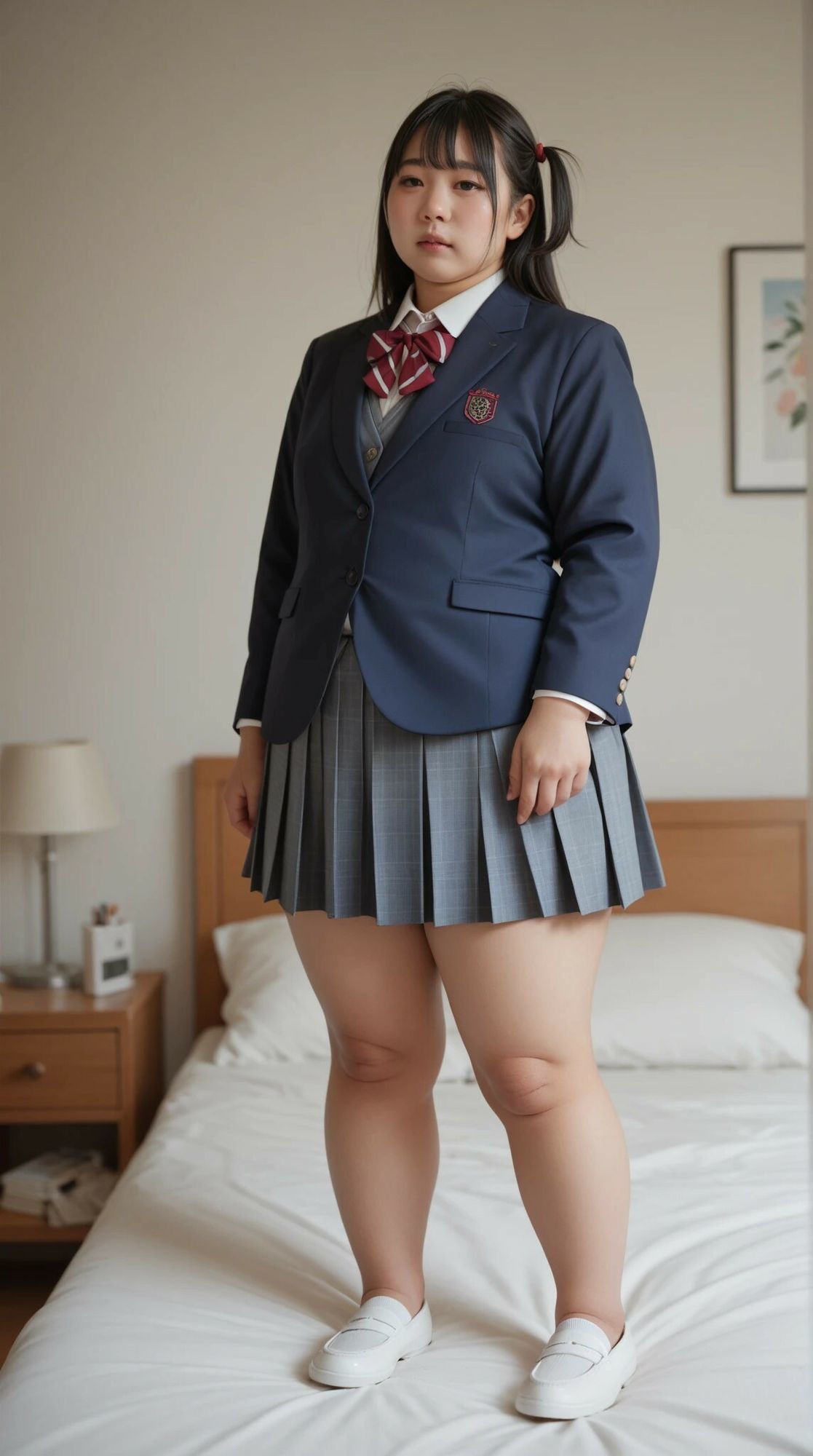 ぽっちゃりJKコスプレイヤー - サンプル画像 1