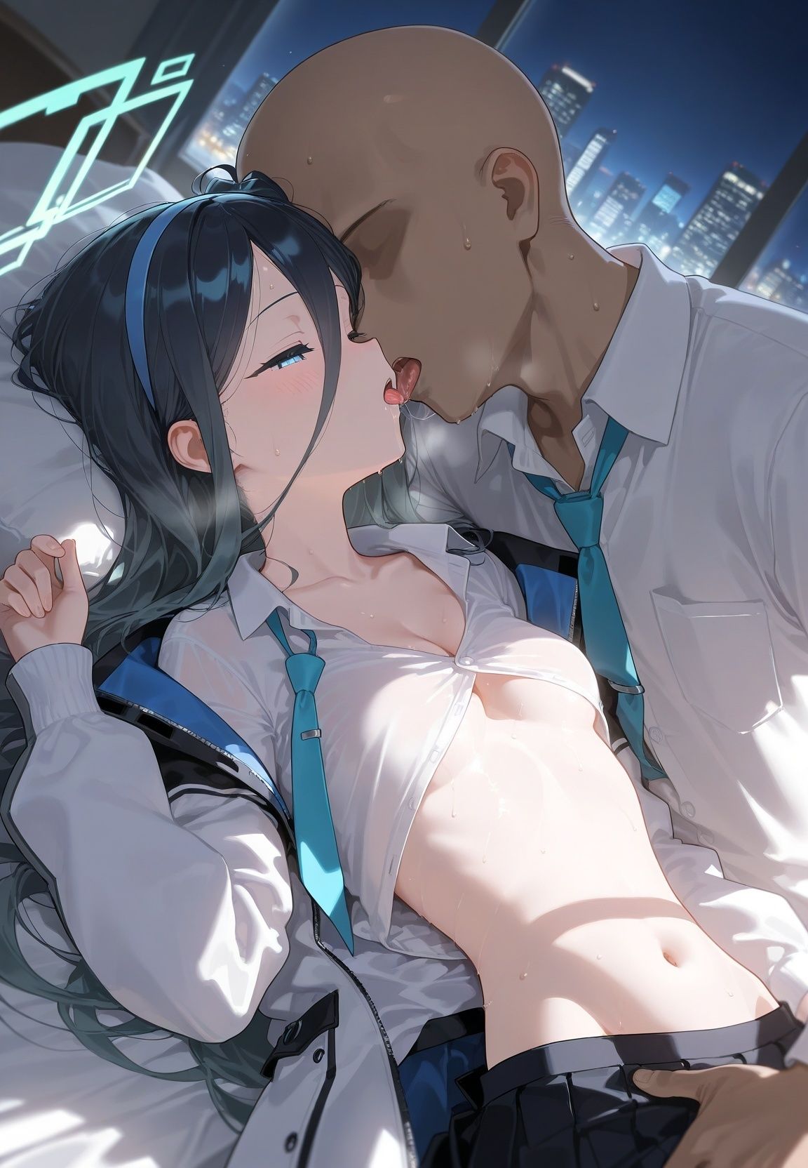 声かけられてお茶しただけなのに・・・簡単にお持ち帰りされて種付け調教されちゃう件www ブ〇ーアーカイブ 1 - サンプル画像 5