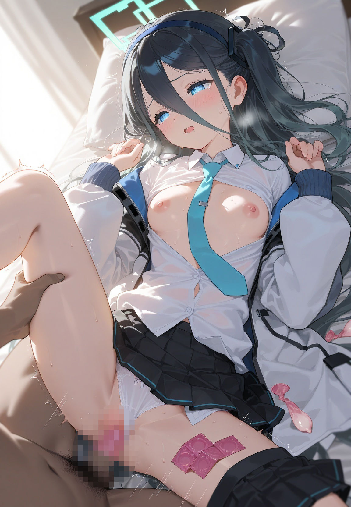 声かけられてお茶しただけなのに・・・簡単にお持ち帰りされて種付け調教されちゃう件www ブ〇ーアーカイブ 1 - サンプル画像 6