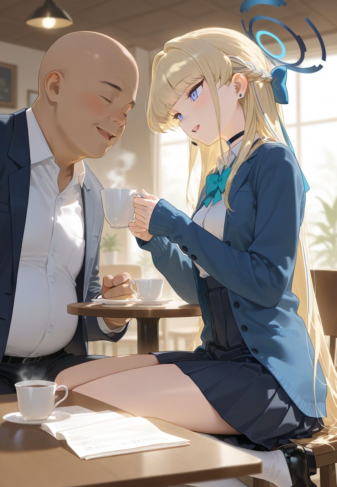 声かけられてお茶しただけなのに・・・簡単にお持ち帰りされて種付け調教されちゃう件www ブ〇ーアーカイブ 1 - サンプル画像 8