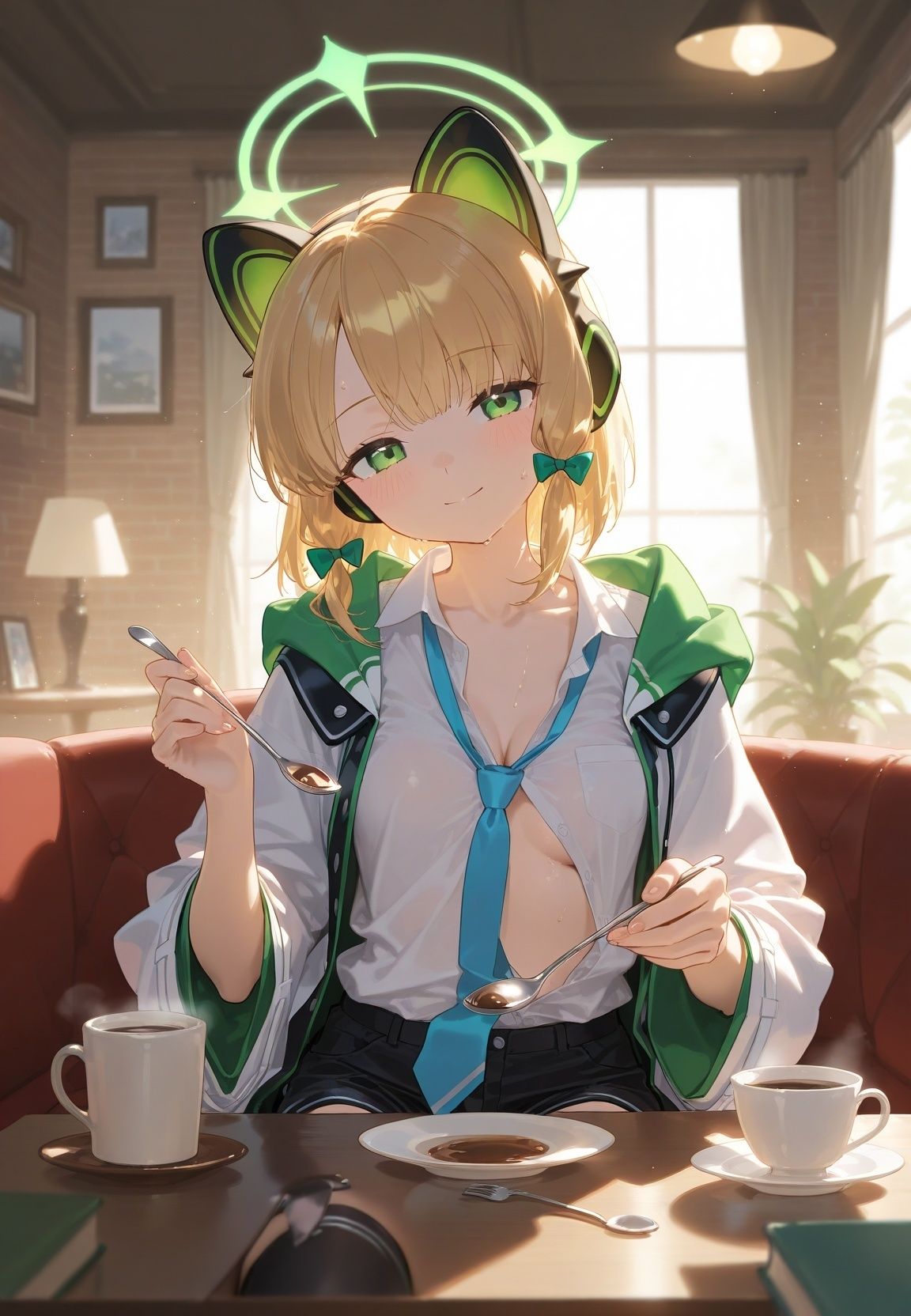 声かけられてお茶しただけなのに・・・簡単にお持ち帰りされて種付け調教されちゃう件www ブ〇ーアーカイブ 3 - サンプル画像 2