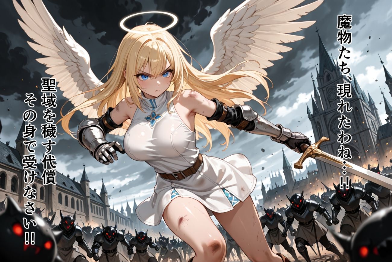 ●敗北●触手●巨乳天使●セイクリッド・バースト - サンプル画像 1