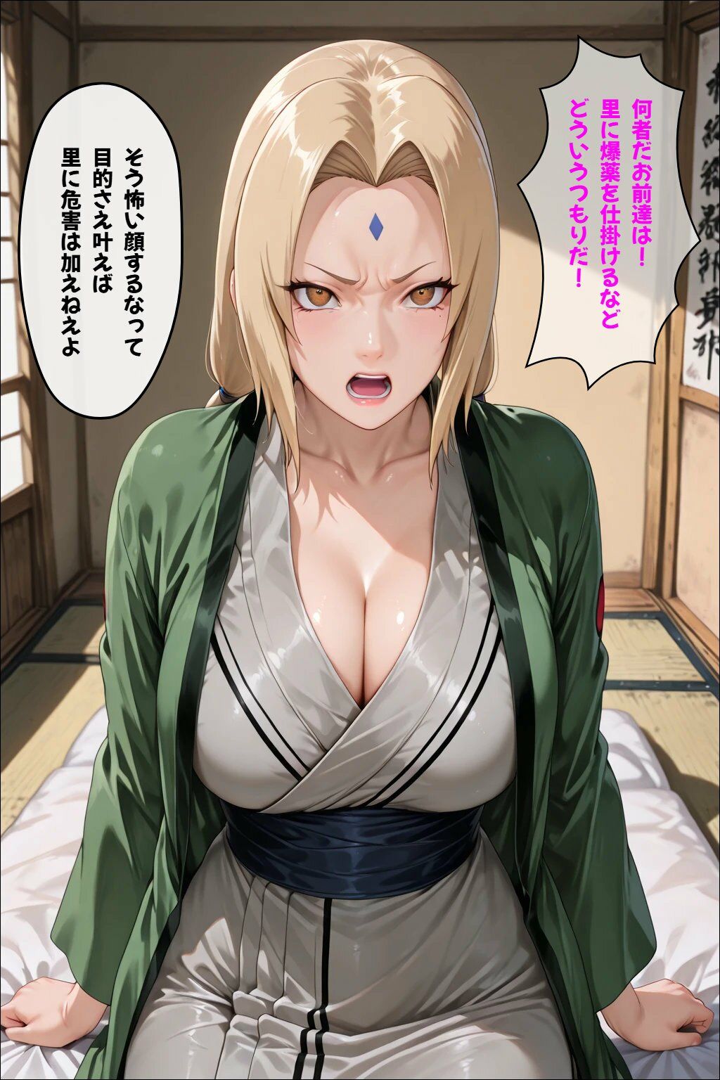 （セリフ付き）木の葉堕とし〜里の為に体を差し出す綱手〜 - サンプル画像 1