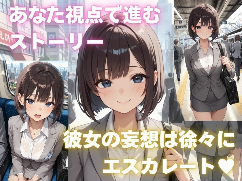 露出妄想はとめられない…クミの妄想2〜電車通勤編〜前編 - サンプル画像 7