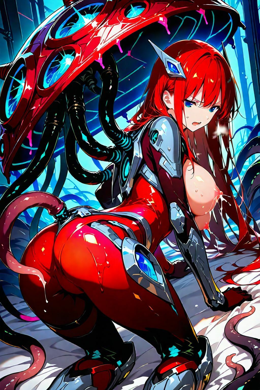 深紅の変身ヒロイン 敗北調教集 - サンプル画像 1