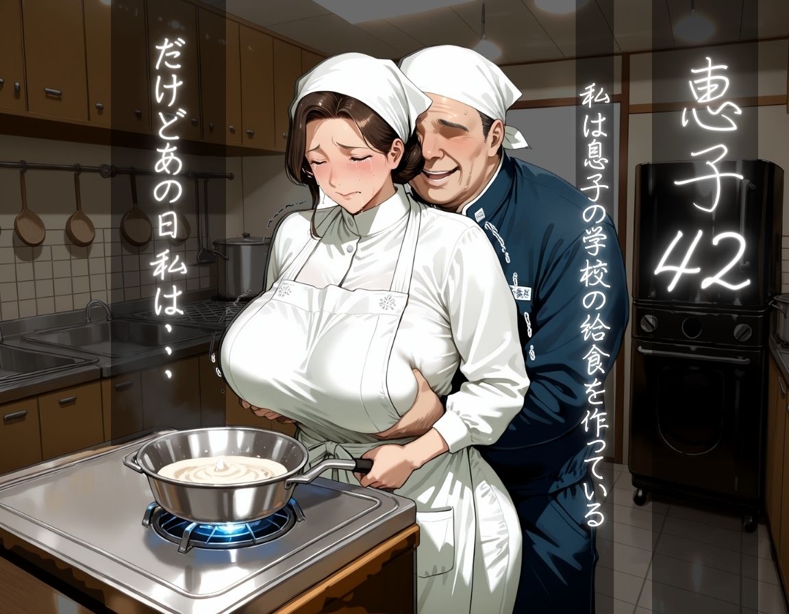 給食おばさんは犯〇れる - サンプル画像 1