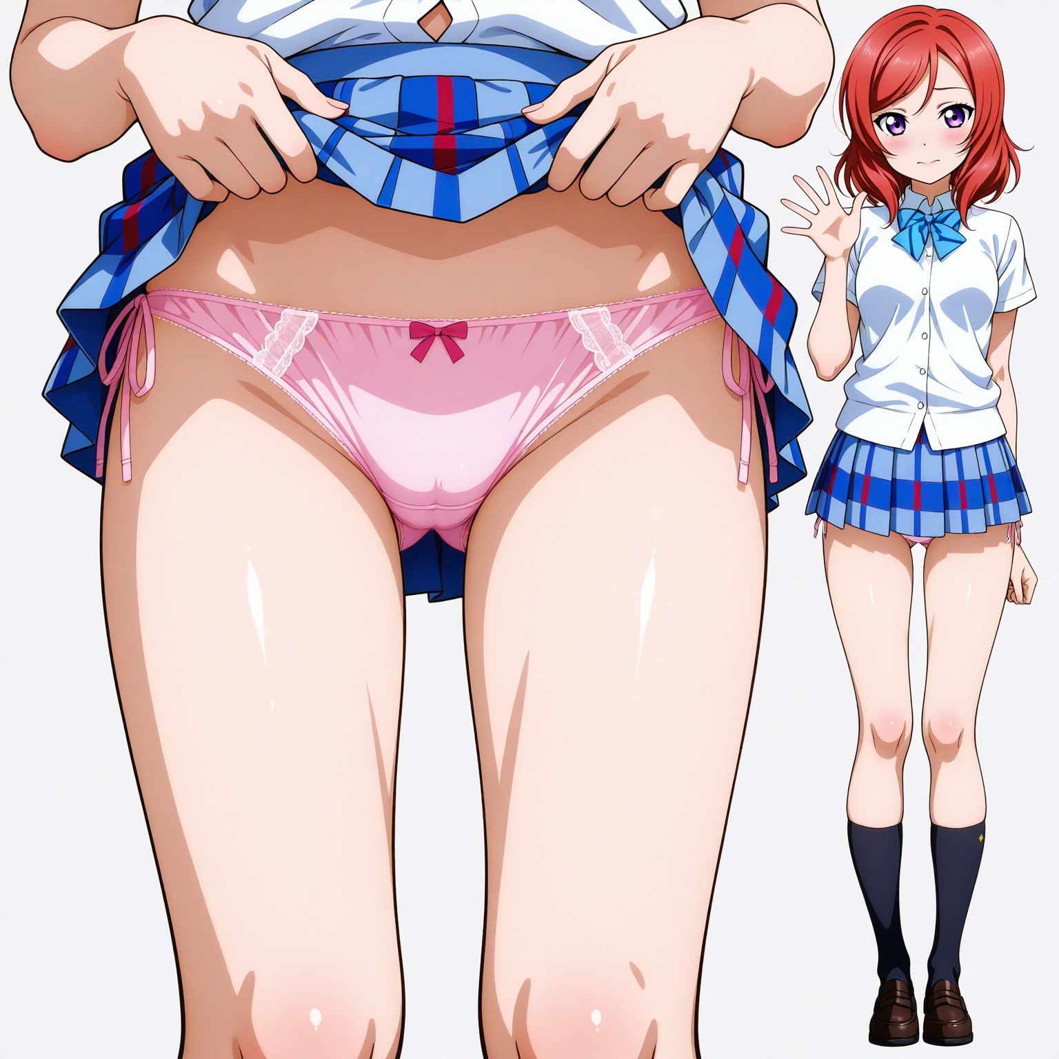 立ち絵とたくしあげ【ラブライブ！風1】 - サンプル画像 1