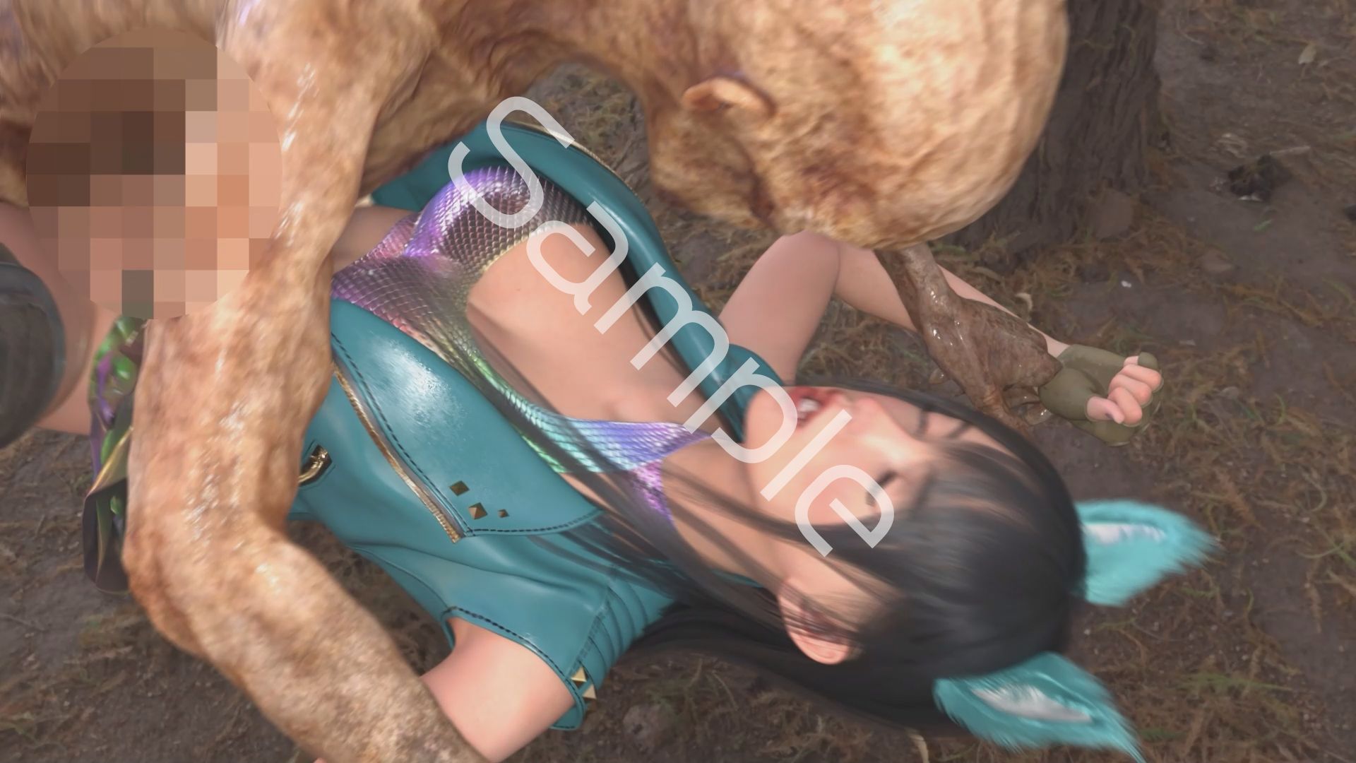 【△100】沙耶が主人公のMMORPG『編隊コレクション:Re』ゲーム動画（Vol.01:ゾンビの集団によるレ○プ被害に遭ってしまう:正常位） - サンプル画像 5